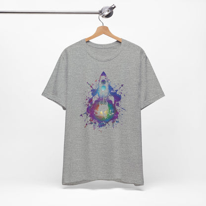 Rocket Ship T-Shirt — Colorful Space Launch Graphic Tee