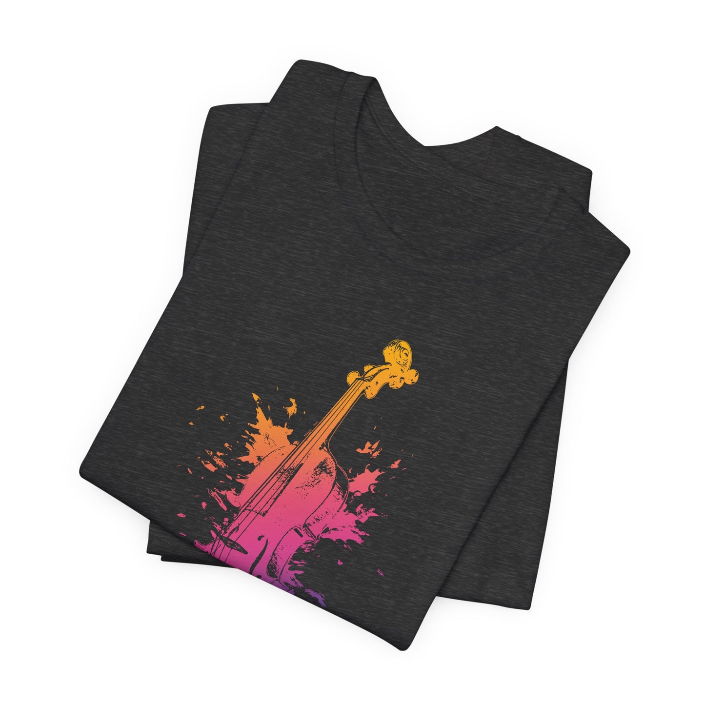 Colorful Violin Splash T-Shirt — Watercolor Musician Tee for Violinists & Music Lovers