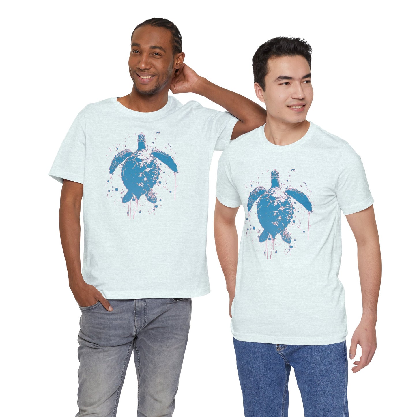 Blue Neon Sea Turtle T-Shirt — Ocean Beach Beachwear Tee