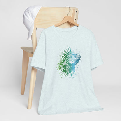 Iguana Splash T‑Shirt — Watercolor Reptile Graphic Tee