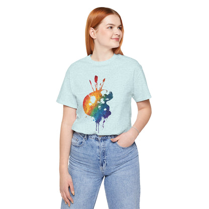Watercolor Paint Palette T-Shirt — Rainbow Artist Tee